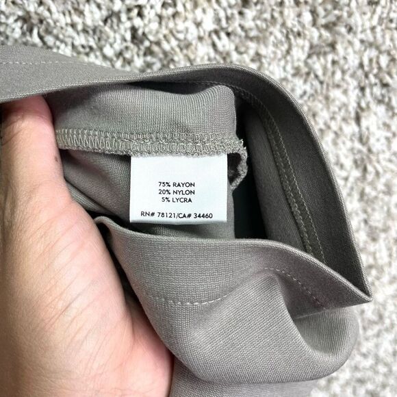 Eileen Fisher Pants Women’s Small Stone Tan Heavyweight Rayon Knit Pull On Strai - Picture 6 of 8